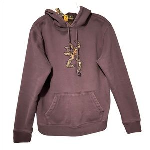 Browning Women’s Buckmark Hoodie Mossy Oak Purple XL